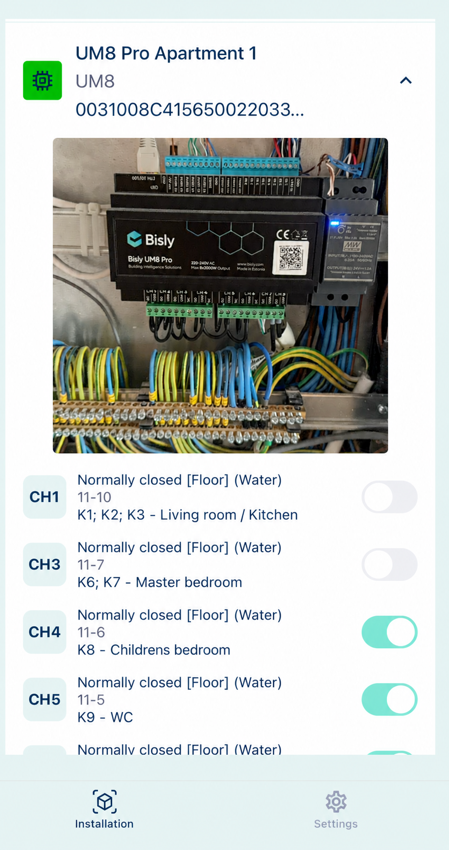 Bisly Installer App, UM8
